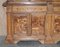 Credenza grande, Italia, in legno di quercia pippy con pannelli intarsiati, motivo geometrico, Immagine 10