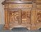 Large Italian Geometric Burr Pippy Oak Panelled Marquetry Housekeepers Cupboard, Image 10