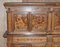 Large Italian Geometric Burr Pippy Oak Panelled Marquetry Housekeepers Cupboard 4