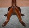 Vintage Green Leather & Hardwood Tripod Side Table 11