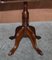 Vintage Green Leather & Hardwood Tripod Side Table, Image 9