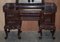 Indian Carved Hardwood Floral Decorated Dressing Table & Mirror, Image 3