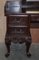 Indian Carved Hardwood Floral Decorated Dressing Table & Mirror 4