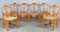 Regency Style Oval Burr & Yew Extendable Dining Table & Chairs, Set of 7, Image 8