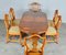 Regency Style Oval Burr & Yew Extendable Dining Table & Chairs, Set of 7 3