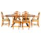 Regency Style Oval Burr & Yew Extendable Dining Table & Chairs, Set of 7 1