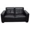20th Century Black Leather 2-Seater Sofa from Natuzzi 1