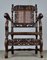 Set of Charles II Hand Carved Walnut Armchairs, 1900 7