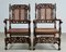 Charles II Hand Carved Walnut Armchairs, 1900, Set of 2 9