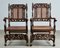 Charles II Hand Carved Walnut Armchairs, 1900, Set of 2, Image 9