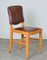 Antique Brown Leather & Walnut Dining Chairs, Set of 6 5