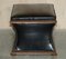 Victorian Tan & Black Leather Ottoman by Charles & Ray Eames, 1860s 2