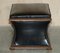 Victorian Tan & Black Leather Ottoman by Charles & Ray Eames, 1860s, Image 2