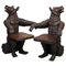 Early 20th Century Black Forest Wooden Bear Armchairs, 1920s, Set of 2 1