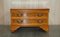 Burr & Yew Wood Drop Front Media Television Stand 3