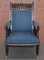 Early Victorian Carved Hardwood Reading Armchair, Image 2