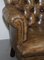 Regency Chesterfield Ledersessel in Braun 5