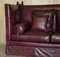 Antique Victorian Oxblood Knoll Sofa, 1860s 5