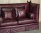 Antique Victorian Oxblood Knoll Sofa, 1860s 4