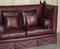 Antique Victorian Oxblood Knoll Sofa, 1860s, Image 4