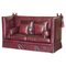 Antique Victorian Oxblood Knoll Sofa, 1860s 1