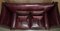 Antique Victorian Oxblood Knoll Sofa, 1860s 8