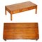 Burr, Yew Wood & Brass Military Campaign 3 Drawer Coffee Table from Bradley Furniture 1