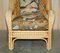 Wicker Armchairs, Stool & Side Table with Mulberry Flying Ducks Fabric, Set of 4 15