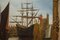 Malcolm Gearing, Scène navale victorienne sur la Tamise, 1972, grande huile sur toile, encadrée 9