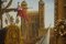 Malcolm Gearing, Scène navale victorienne sur la Tamise, 1972, grande huile sur toile, encadrée 13