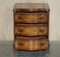 Vintage Burr & Walnut Serpentine Fronted Side Table Chest of Drawers from Bevan Funnell, 1960s, Image 14