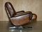 Mid-Century Modern Hand Dyed Brown Leather Sofa by Marcel Breuer 4