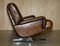 Mid-Century Modern Hand Dyed Brown Leather Sofa by Marcel Breuer, Image 4