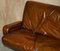 Mid-Century Modern Hand Dyed Brown Leather Sofa by Marcel Breuer, Image 11