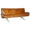 Mid-Century Modern Hand Dyed Brown Leather Sofa by Marcel Breuer 1