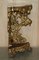 Mesa esquinera Herm italiana antigua de madera dorada y mármol tallado, década de 1860, Imagen 17