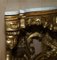 Mesa esquinera Herm italiana antigua de madera dorada y mármol tallado, década de 1860, Imagen 18