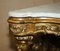 Antique Italian Gold Giltwood & Marble Herm Carved Corner Table, 1860s, Image 5