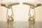 Antique French Brass & Green Marble Side End Tables, 1880s, Set of 2 2