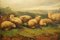 John W Morris, Paesaggi con pecore, XIX secolo, Dipinti ad olio, set di 2, Immagine 7