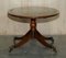 English Walnut Green Leather Brass Castor Oval Coffee Table, 1900s 14