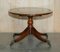 English Walnut Green Leather Brass Castor Oval Coffee Table, 1900s 12