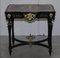 19th Century Louis Philippe Ebonised Marquetry Inlaid Bronze Extending Table 2