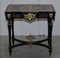 19th Century Louis Philippe Ebonised Marquetry Inlaid Bronze Extending Table, Image 2