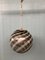 Italian Venini Style Sphere Chandelier in Murano Glass, 1970s 1
