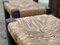 Brutalist Chairs in Wood and Straw, France Auvergne, 1950s, Set of 5, Image 4