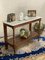 Konsolentisch aus gedrechseltem Holz & weißem Marmor, 1850 2