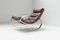 Vintage German Rocking Chair in Patinated Brown Leather by Hans Kaufeld 15
