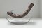 Vintage German Rocking Chair in Patinated Brown Leather by Hans Kaufeld 1