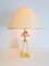 Vintage Regency Brass Crystal Fruit Table Lamp from Le Dauphin, 1970s, Image 8